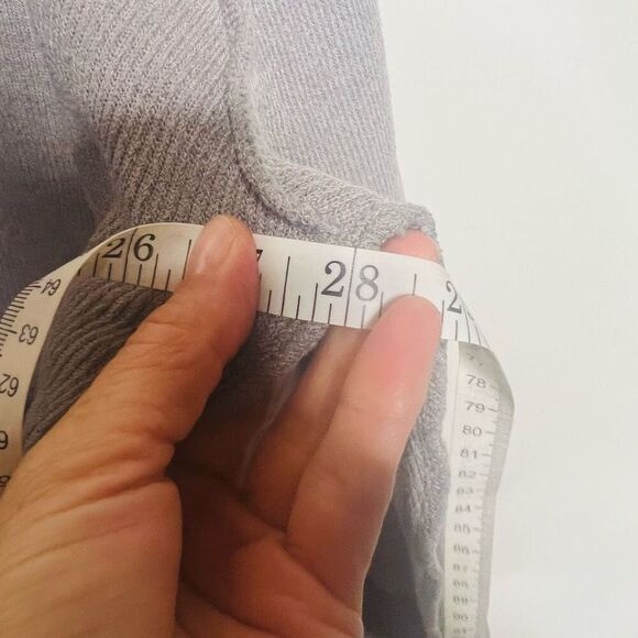 Urban Outfitters Jax Oversized Cropped Ribbed Sweatshirt Gray Sz Large - Picture 7 of 10